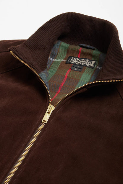 BRA Roughout Suede Track Jacket Chocolate