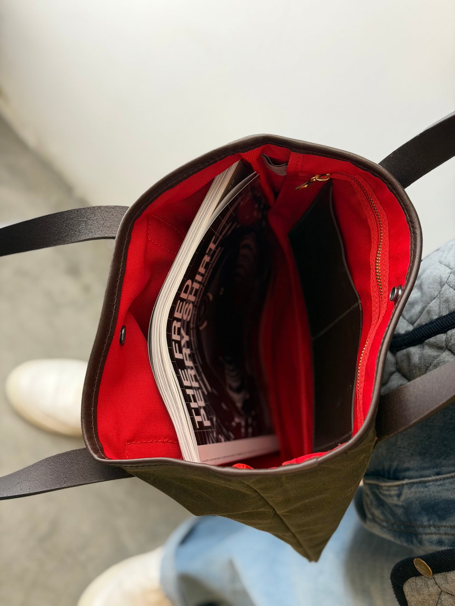 CRT Light Waxed Flat Tote Bag