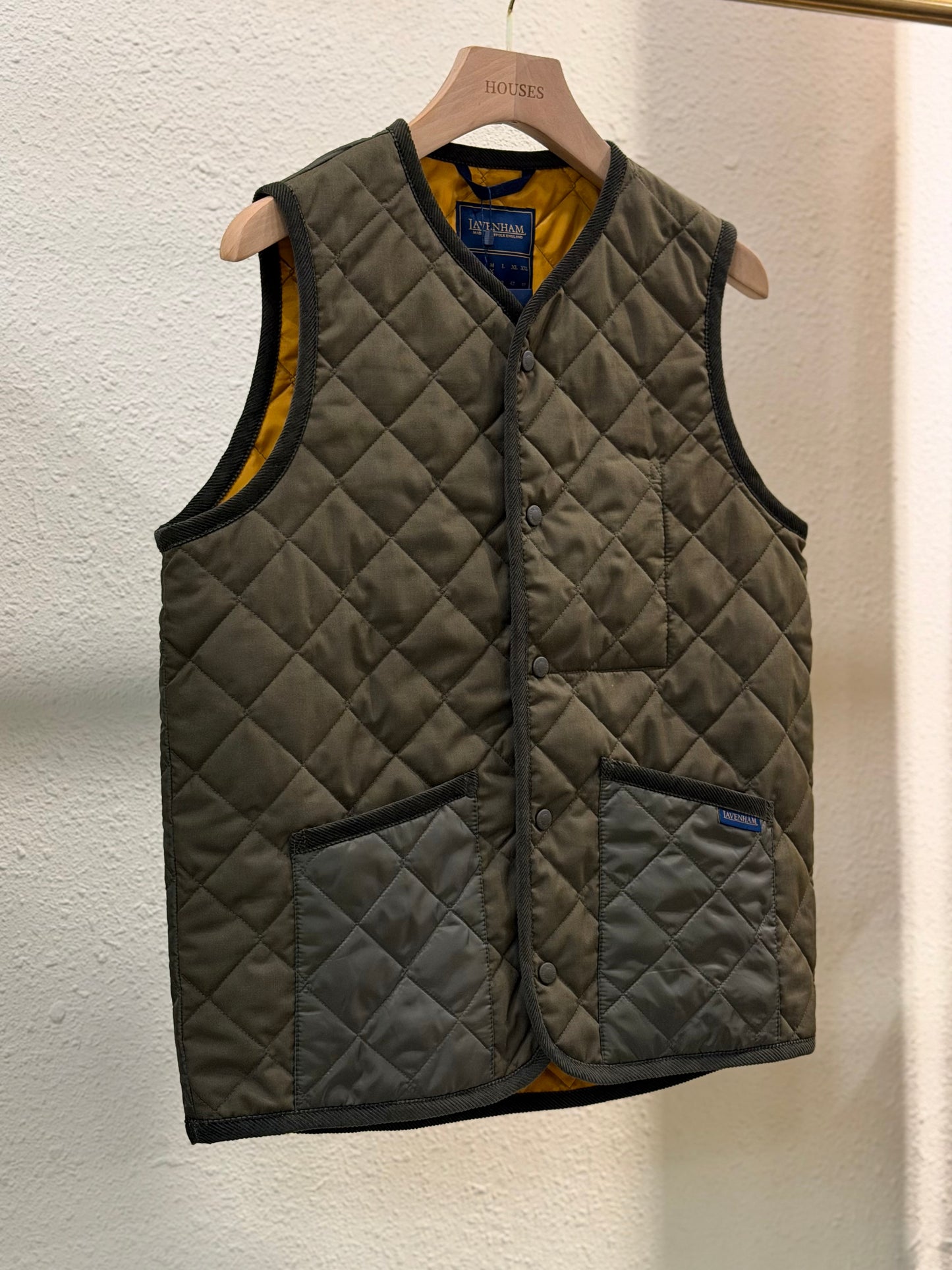 LAVENHAM X HOUSES THORNHAM Quilted Gilet Multi Green