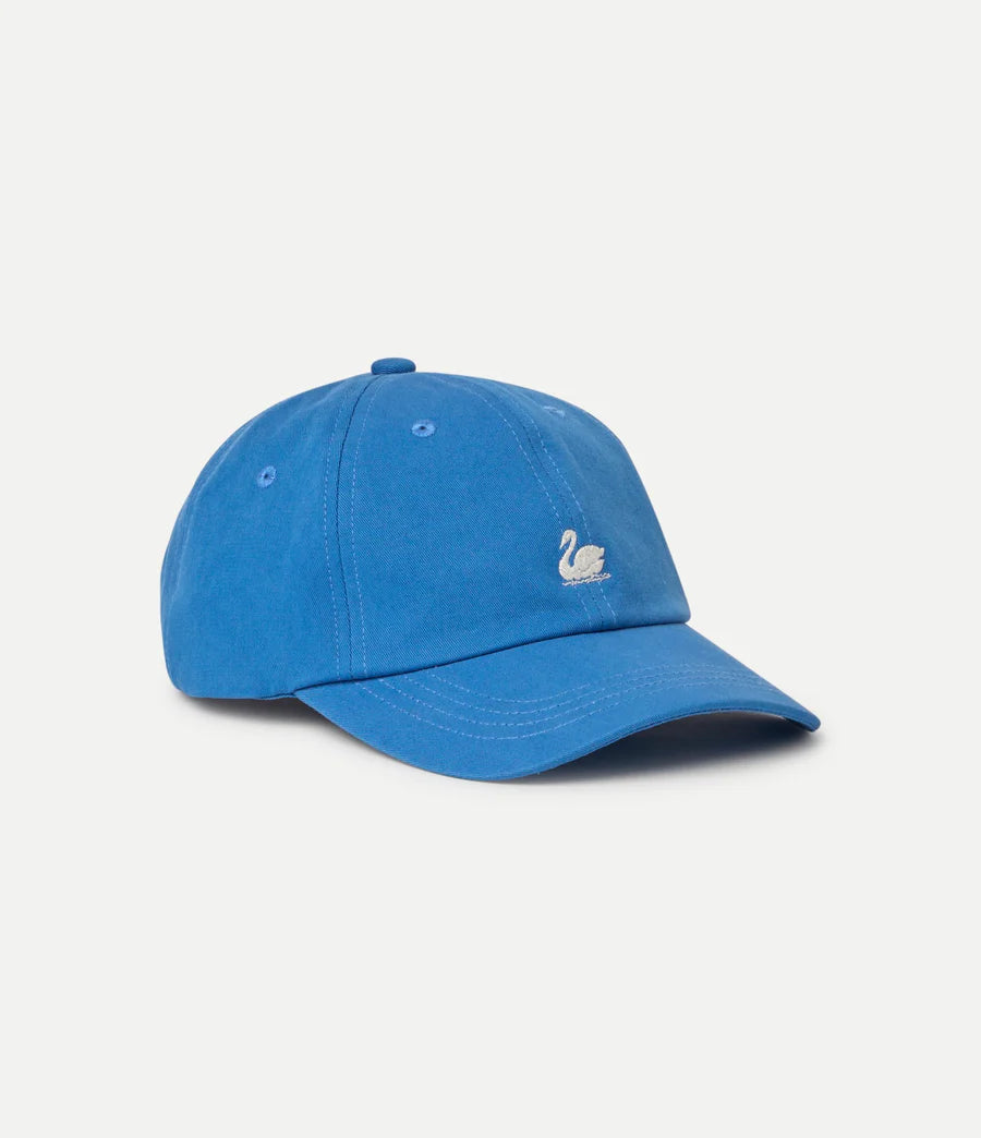 MERZB CAP01 Swan Logo Organic Cotton Twill Cap Wash blue/nature