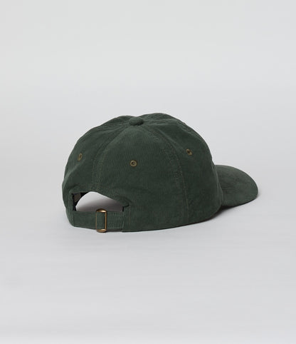 MERZB CAP01LC Swan Logo Organic Cotton Corduroy Cap Forest