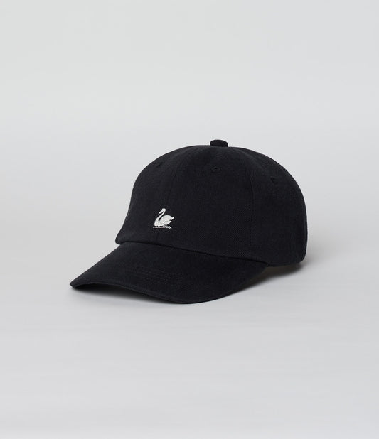 MERZB CAP01T Swan Logo Organic Cotton Twill Cap Black