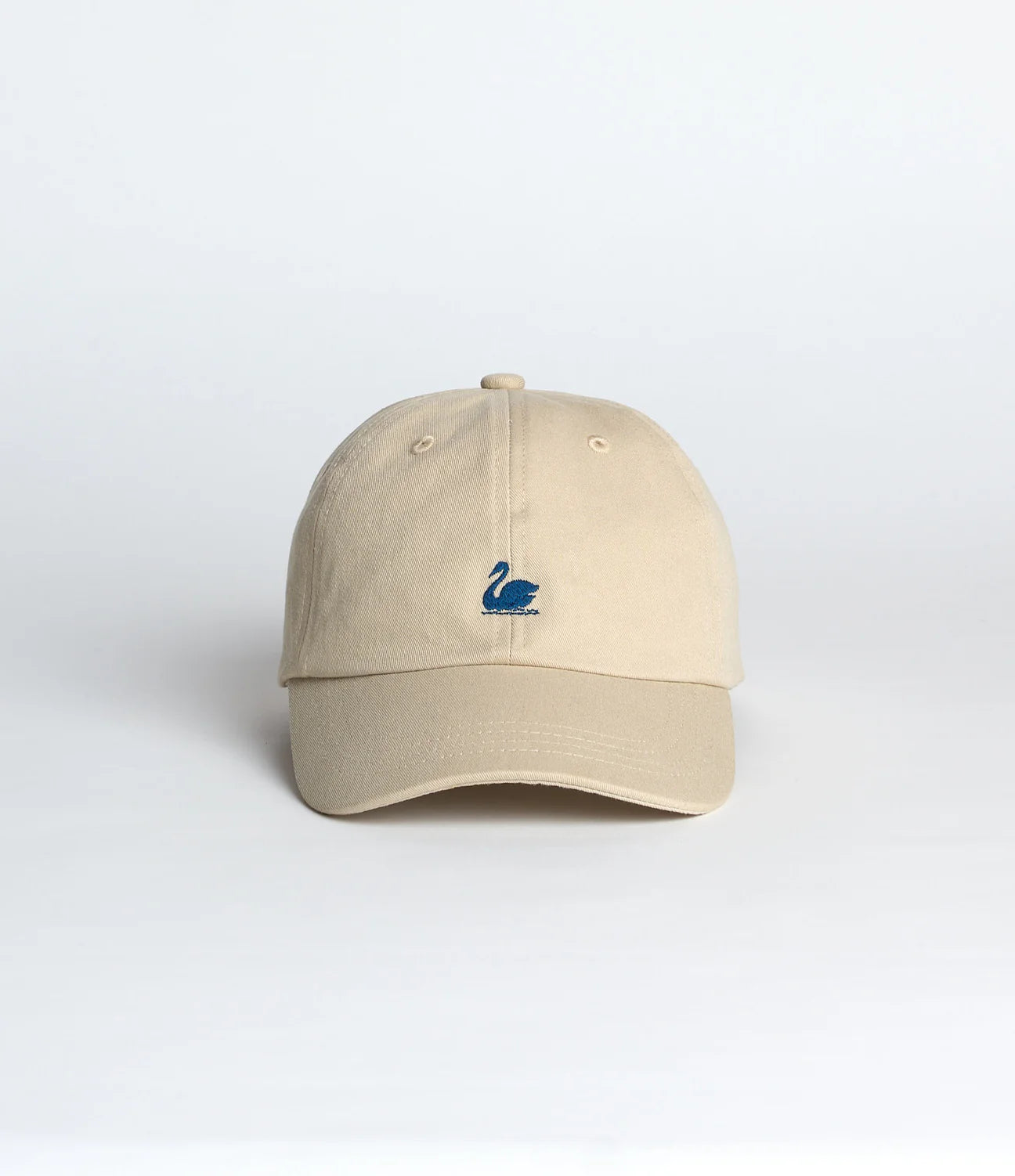 MERZB CAP01 Swan Logo Organic Cotton Twill Cap light khaki/deep blue