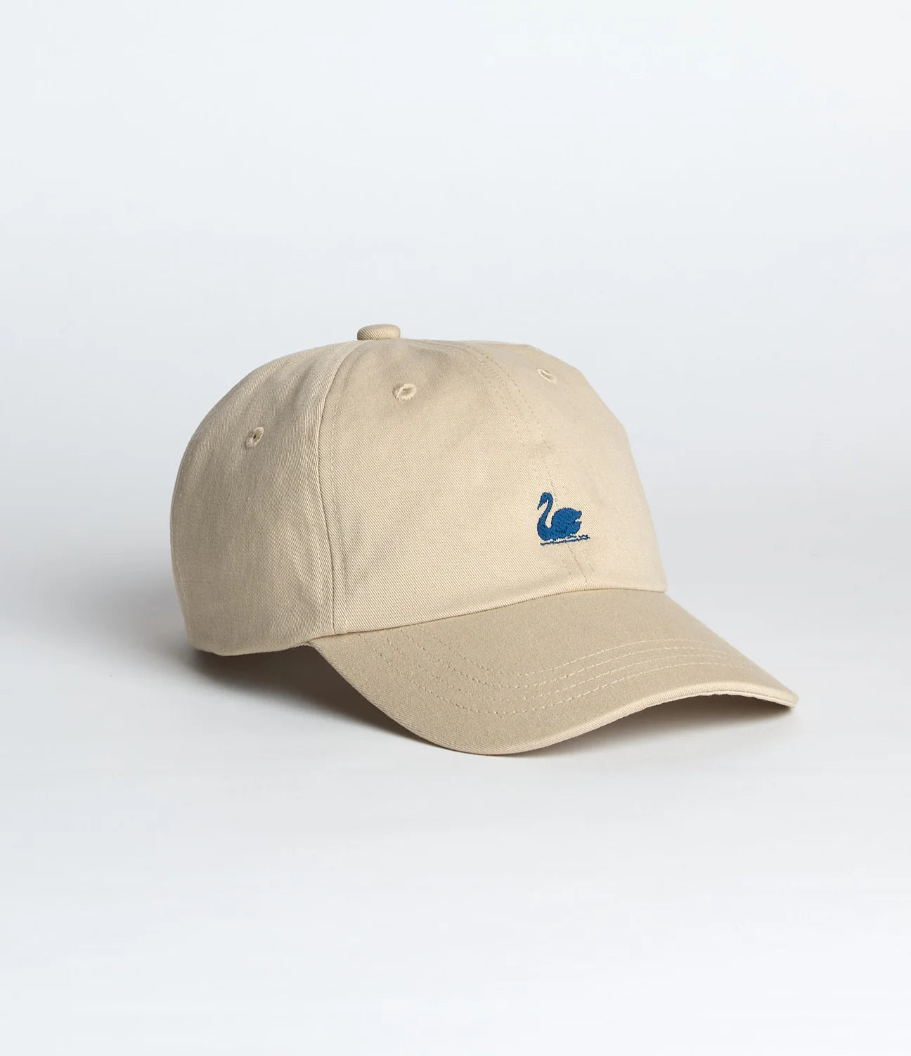 MERZB CAP01 Swan Logo Organic Cotton Twill Cap light khaki/deep blue