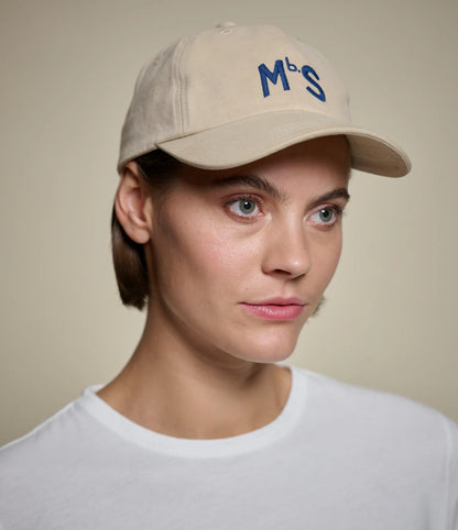 MERZB CAP02 MBS Logo Organic Cotton Twill Cap Light Khaki