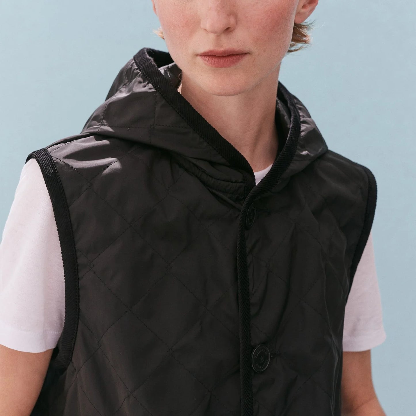 LVH BARTON Unwadded Gilet Sable Black