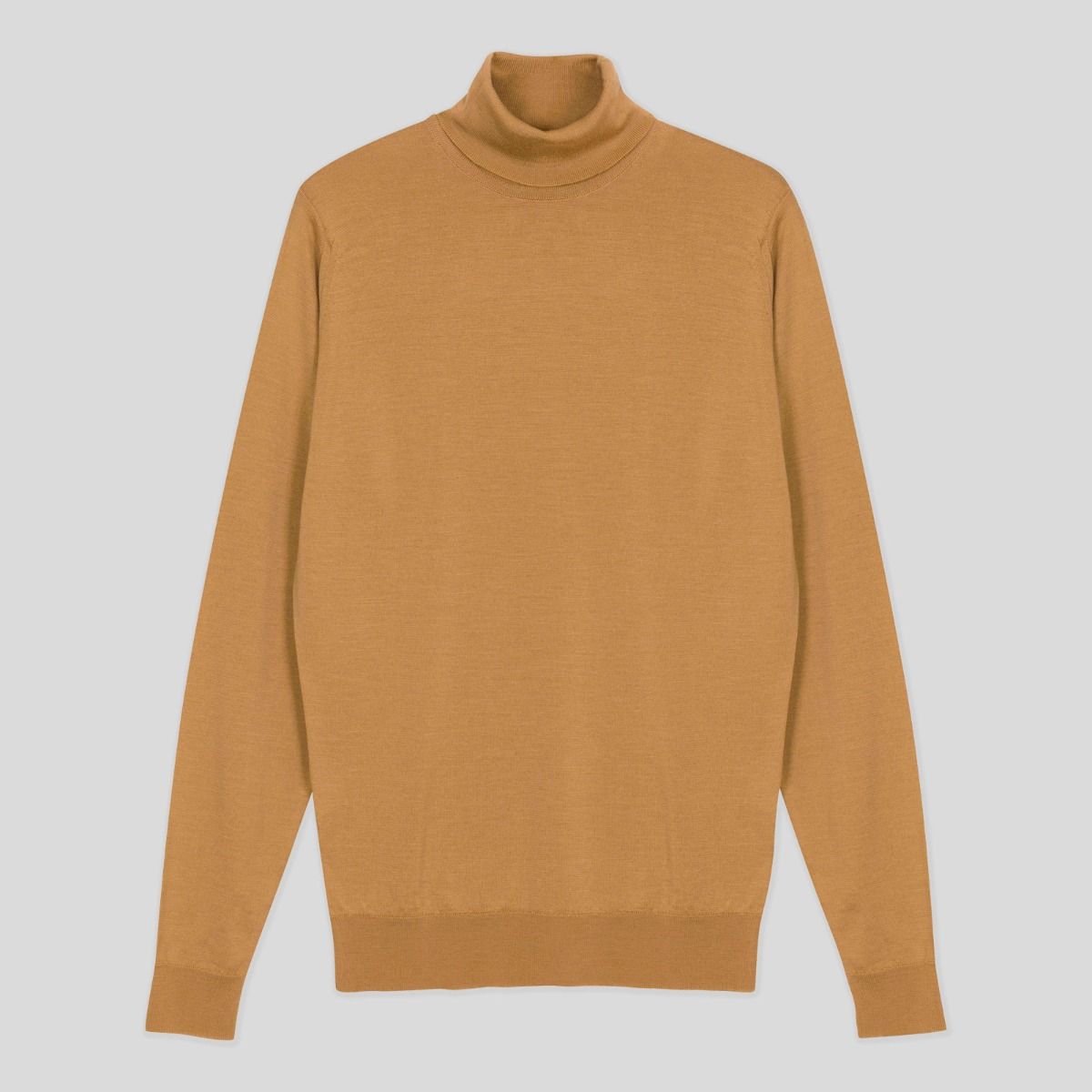 JSY CHERWELL Merino Wool Roll Neck Pullover Nutmeg