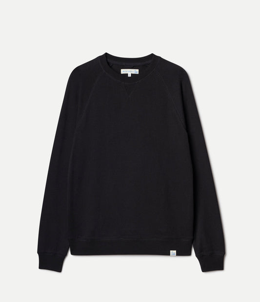 MERZB EASYCREW01 Relaxed Cotton Raglan Sweatshirt Deep Black