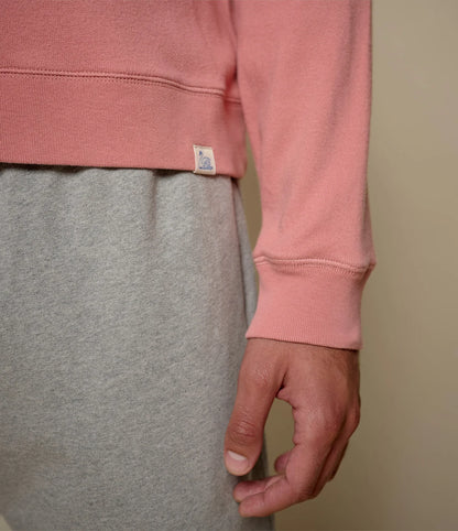 MERZB EASYCREW01 Relaxed Cotton Raglan Sweatshirt Rosewood