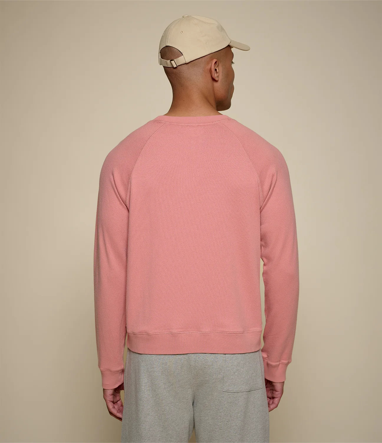 MERZB EASYCREW01 Relaxed Cotton Raglan Sweatshirt Rosewood
