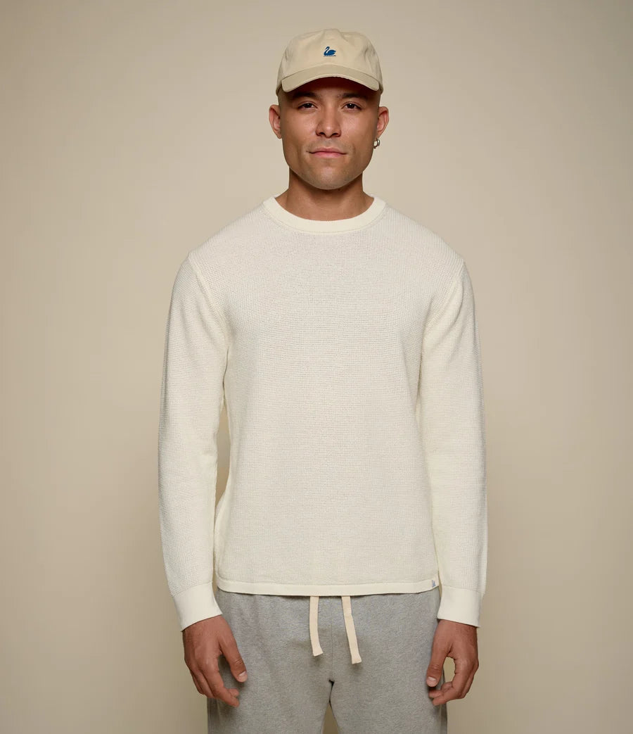 MERZB EASYKNIT Lightweight Waffle Knit Sweater Nature