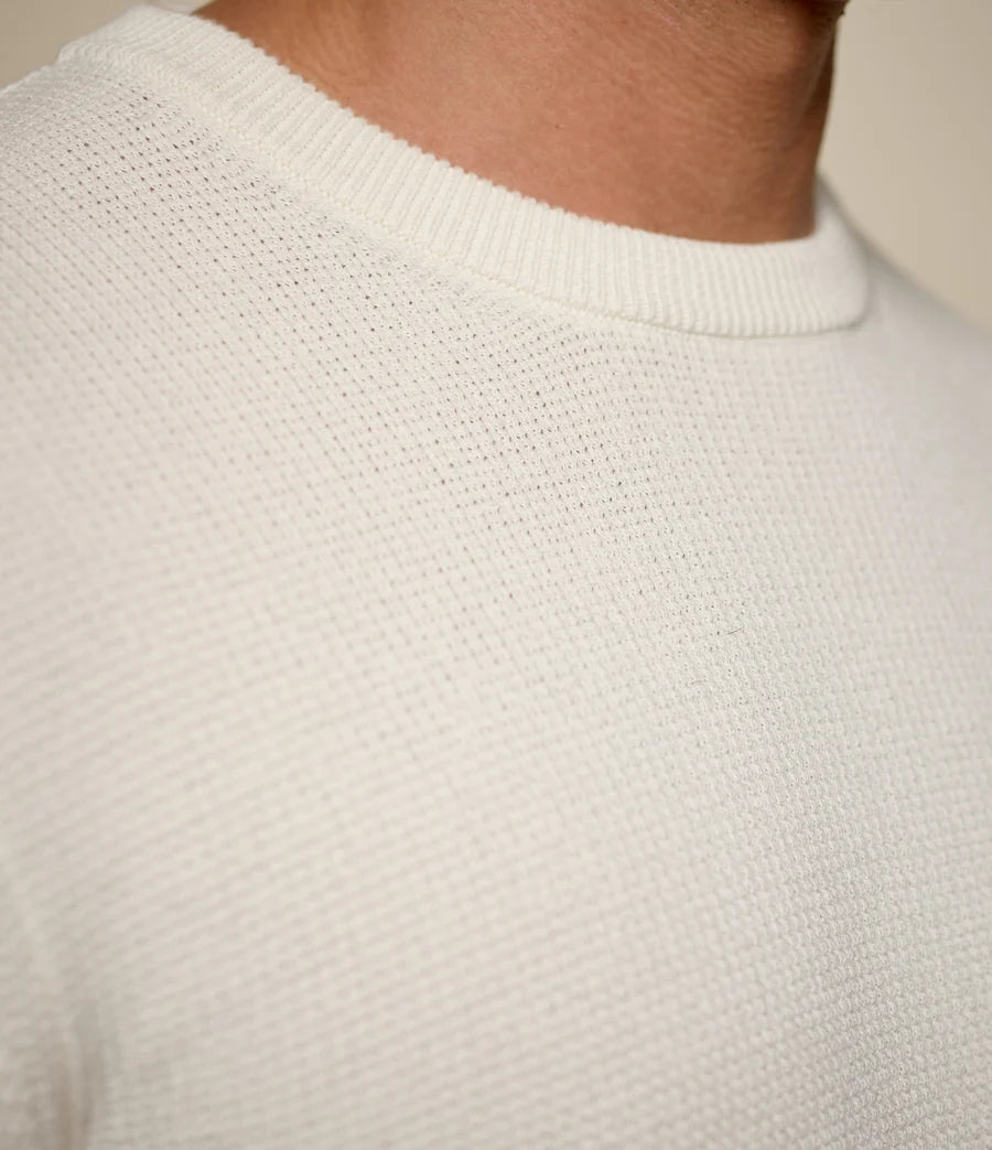 MERZB EASYKNIT Lightweight Waffle Knit Sweater Nature