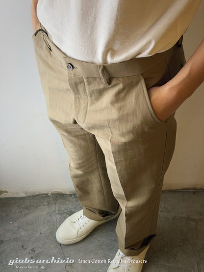 GBS 2002 Linen Cotton Trousers 2220 Khaki