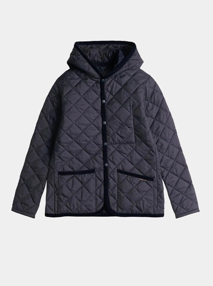 LVH Women CRAYDON Lavenster Quilted Jacket w/Hood Suffolk Navy