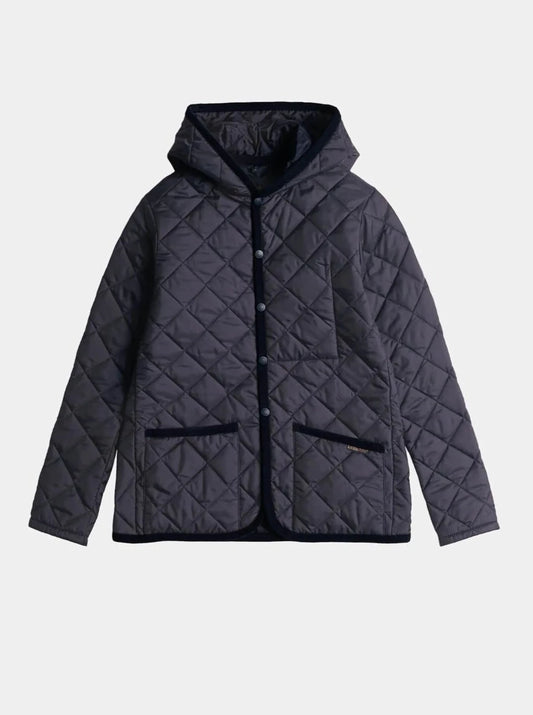 LVH Women CRAYDON Lavenster Quilted Jacket w/Hood Suffolk Navy