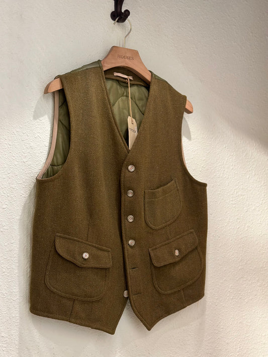 FTA PRAWN Wool Vest Olive Green