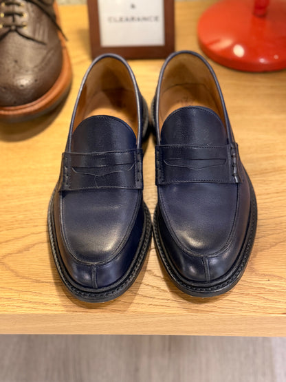 TKS Ladies EVA Loafers Leather Sole Navy
