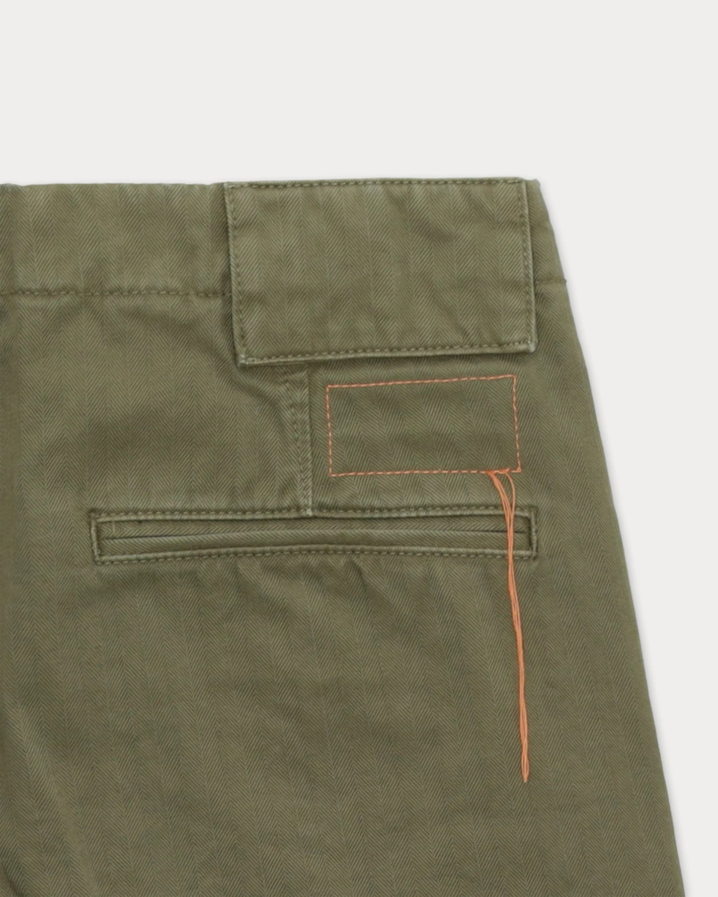 Fortela HECTOR Cotton Herringbone Trousers Sage