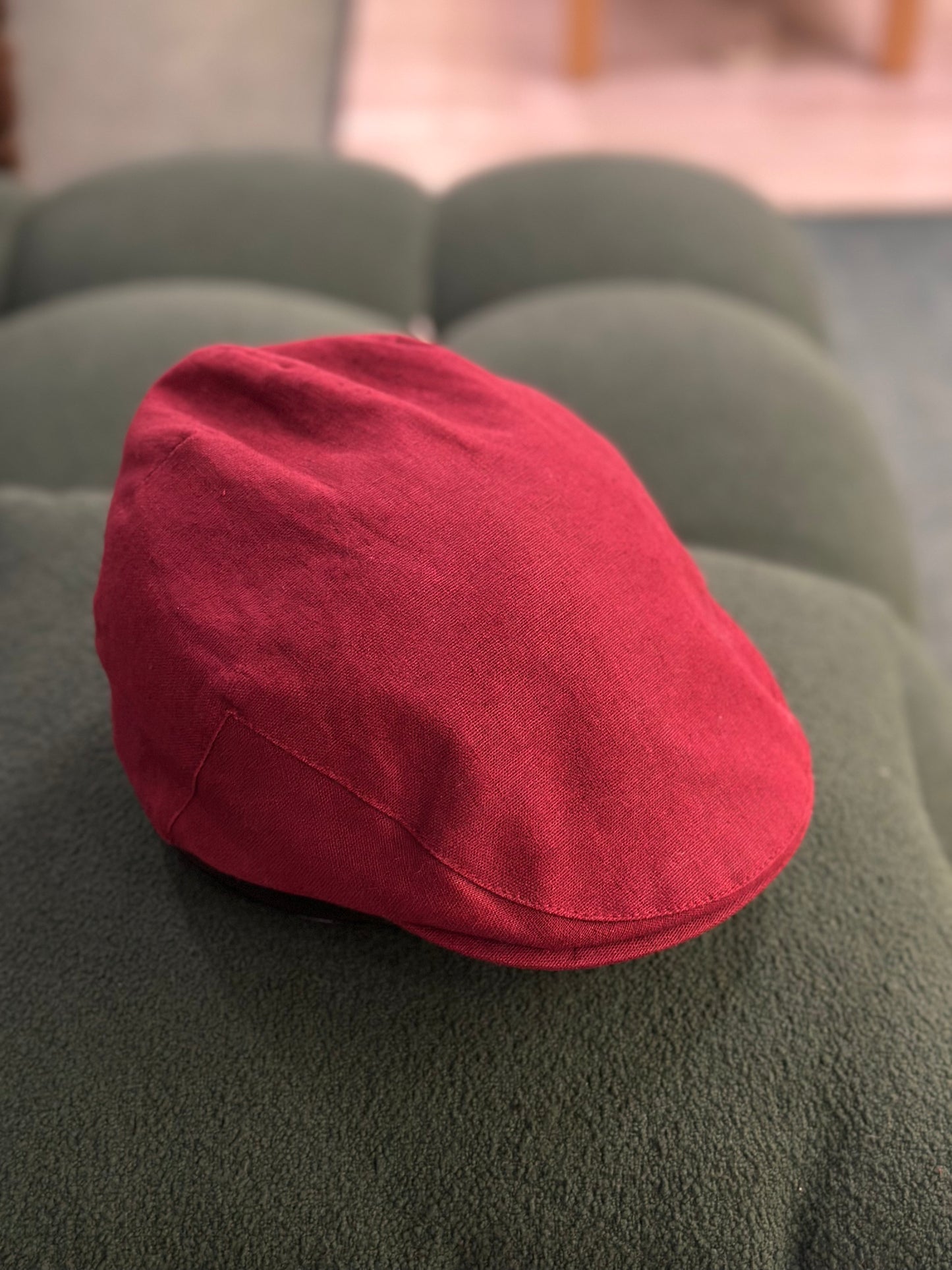 Christys BALMORAL Linen Cap Canberry