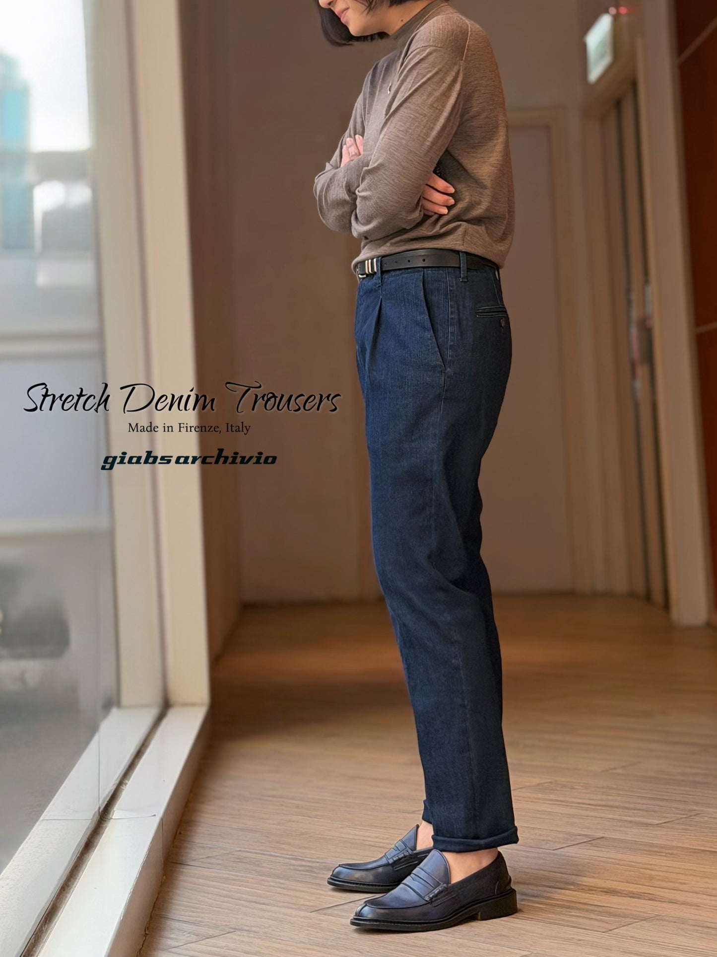 GBS VERDI/M Stretch Washed Denim A1405 Navy