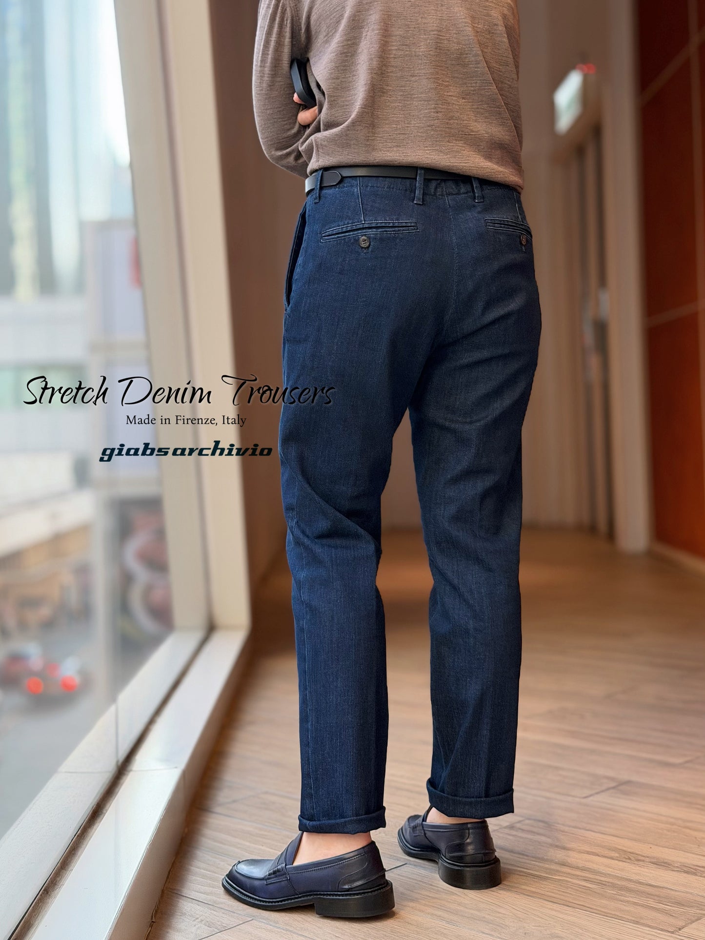 GBS VERDI/M Stretch Washed Denim A1405 Navy