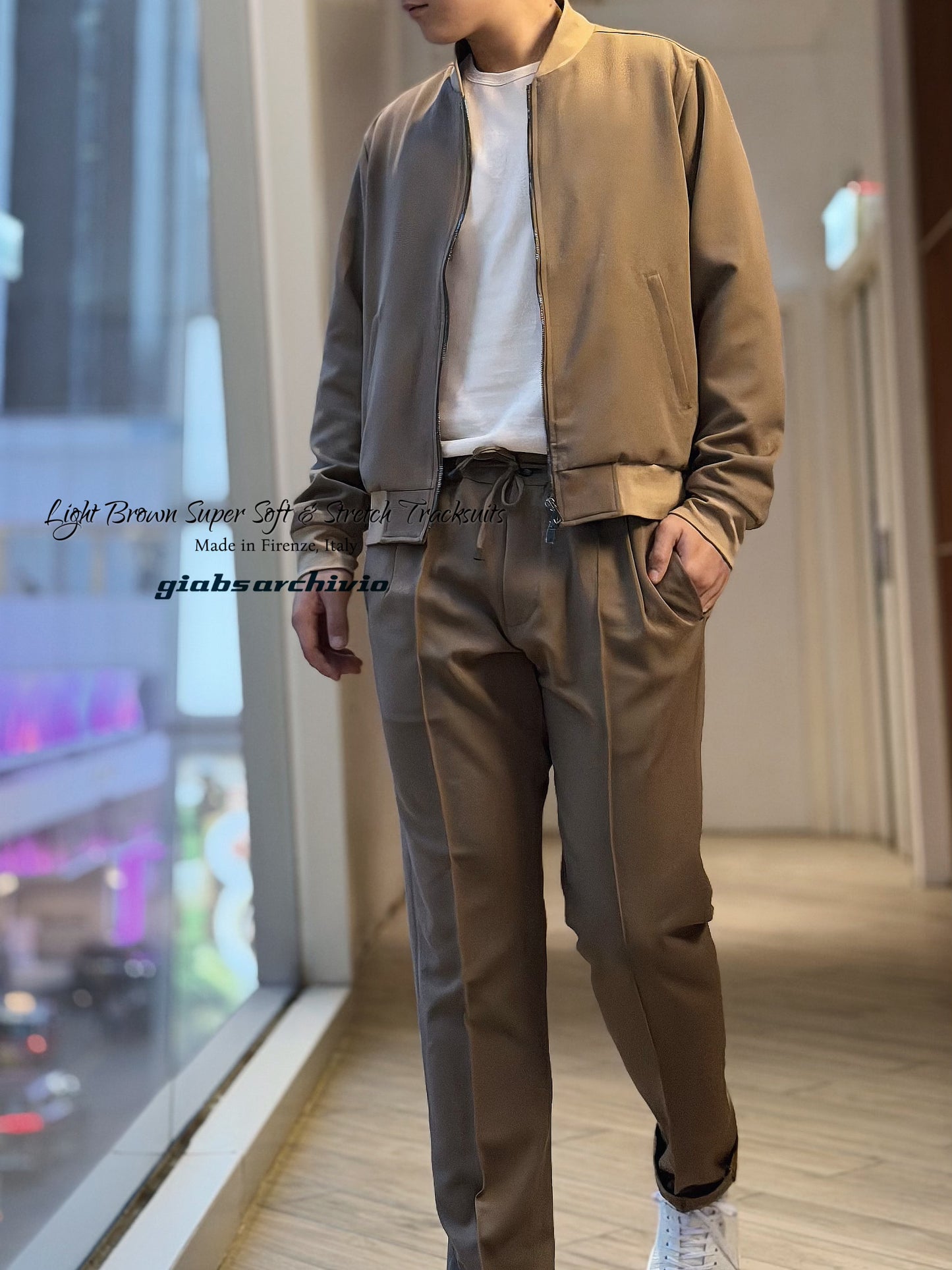 GBS BARDI Bomber Stretch Jacket A5783 Light Brown