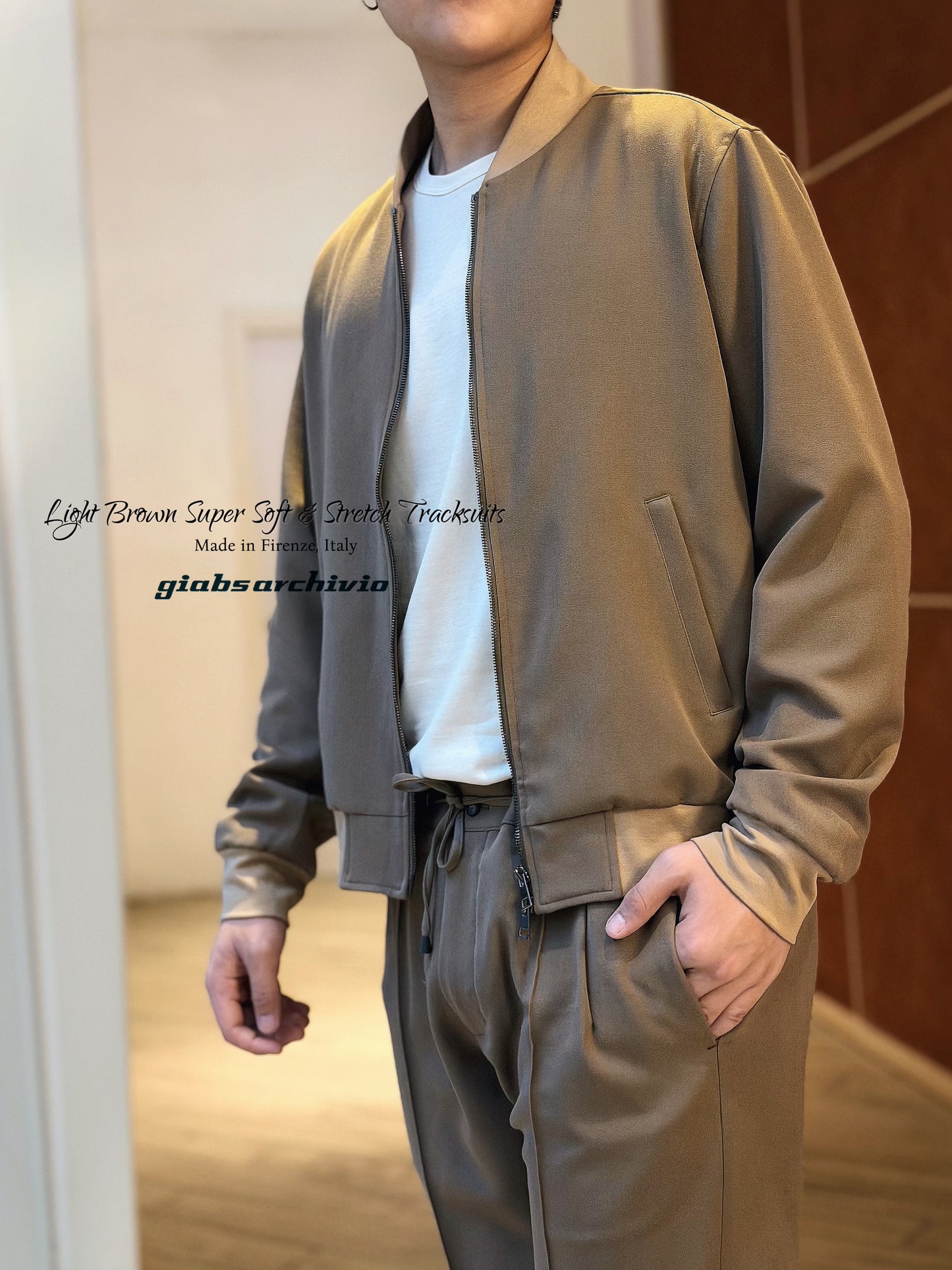 GBS BARDI Bomber Stretch Jacket A5783 Light Brown