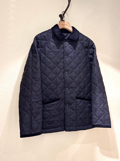 LVH x HOUSES WINSTON Wool Quilted Jacket Dark Navy