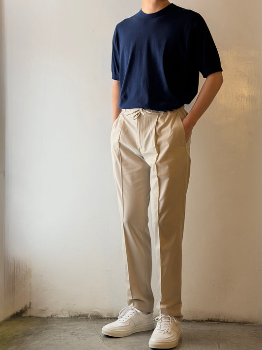 GBS DELLA ROBBIA/P Lightweight Trousers A5959 Off White