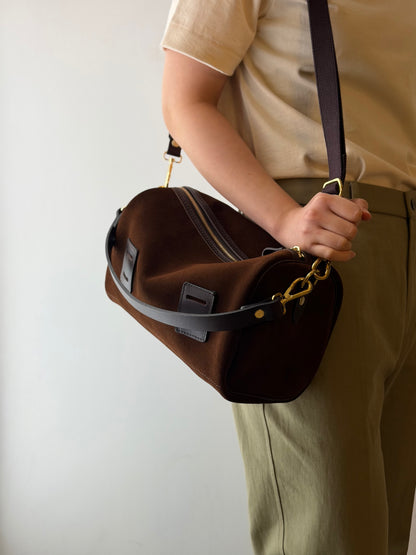 CROOTS X HOUSES Suede Leather Mini Tube Bag