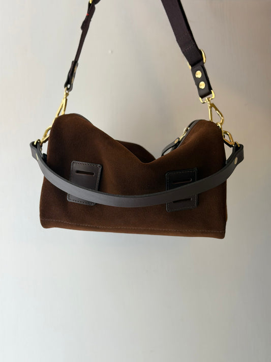 CROOTS X HOUSES Suede Leather Mini Tube Bag