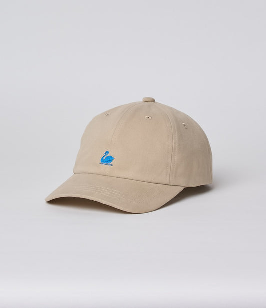 MZB CAP01 Swan Logo Organic Cotton Cap Light Khaki