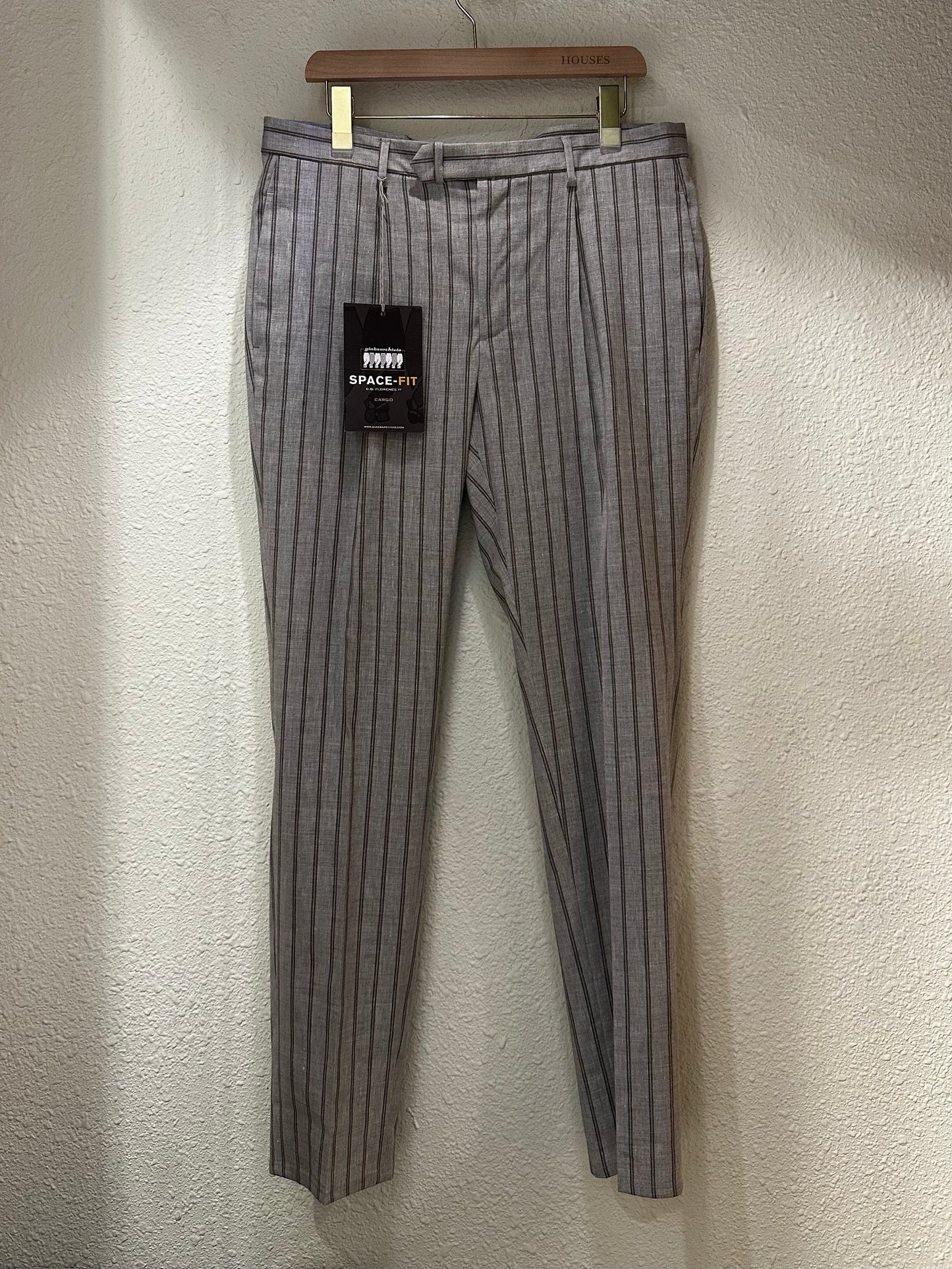 GBS DANTE700 Linen Blend Stripe Grey A4360R