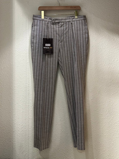 GBS DANTE700 Linen Blend Stripe Grey A4360R