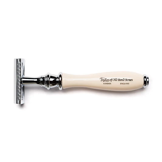 TYR Victorian Safety Razor with Imitation Ivory Handle