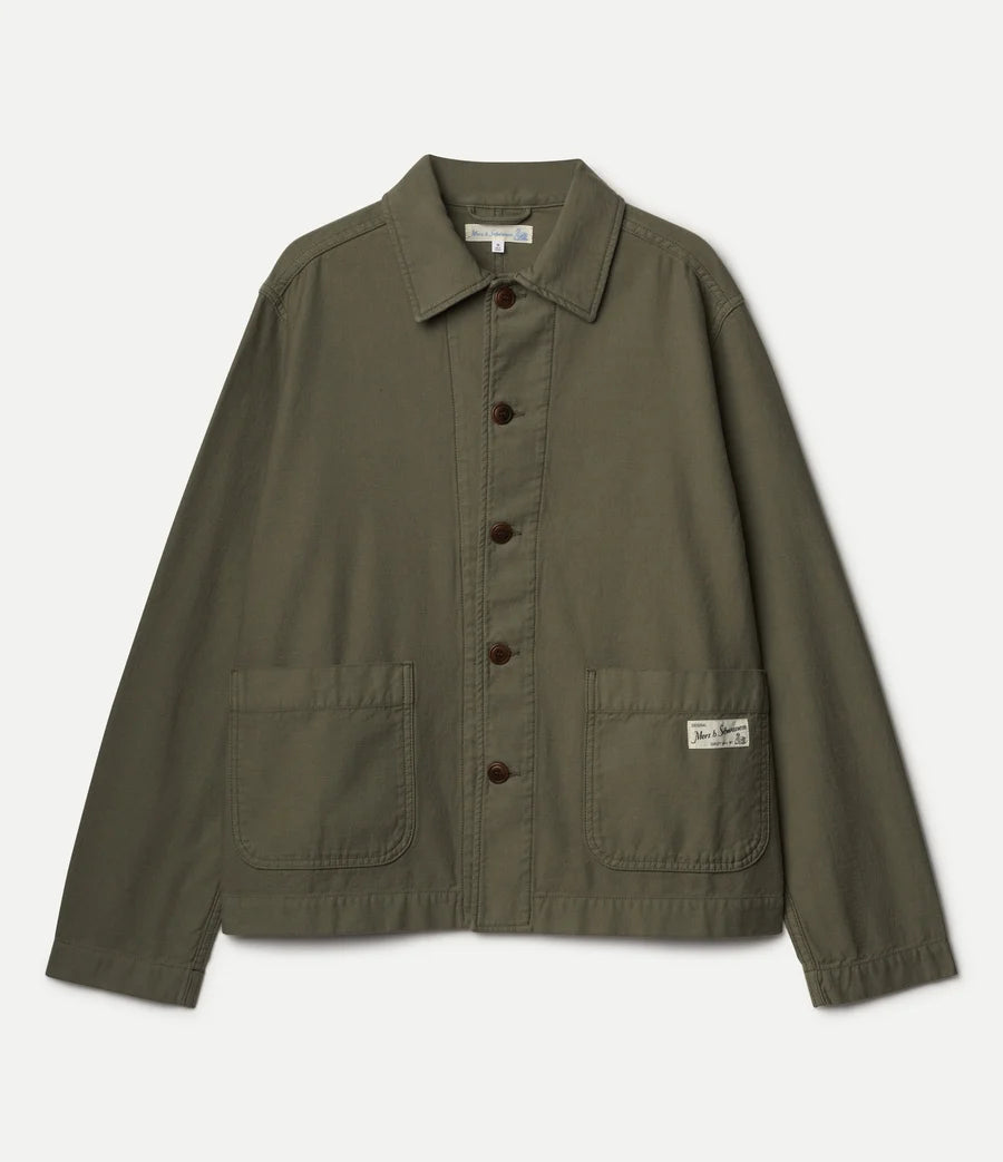MERZB JKT08SC Cropped Sateen Canvas Worker's Jacket Army