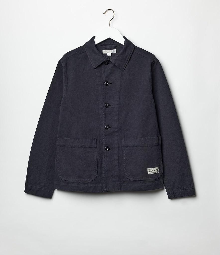 MERZB JKT08 Organic Cotton Twill Cropped Fit Jacket Charcoal