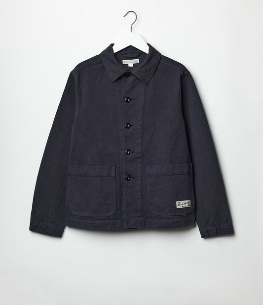 MERZB JKT08 Organic Cotton Twill Cropped Fit Jacket Charcoal