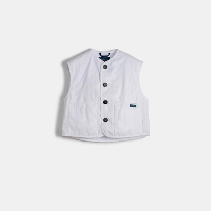 LVH Thornham Linen Cotton Cropped Cocoon Optical White