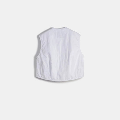 LVH Thornham Linen Cotton Cropped Cocoon Optical White