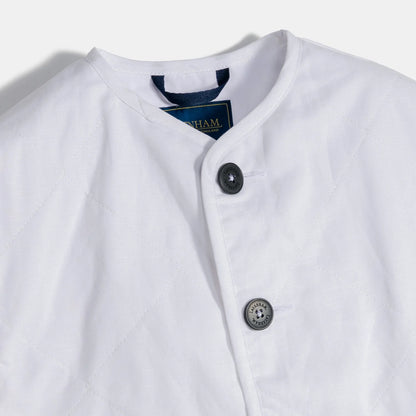 LVH Thornham Linen Cotton Cropped Cocoon Optical White