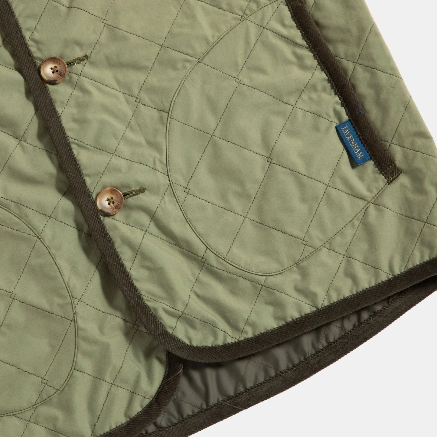 LVH Unwadded Lightweight Dry Waxed Cotton Gilet Army