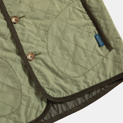 LVH Unwadded Lightweight Dry Waxed Cotton Gilet Army