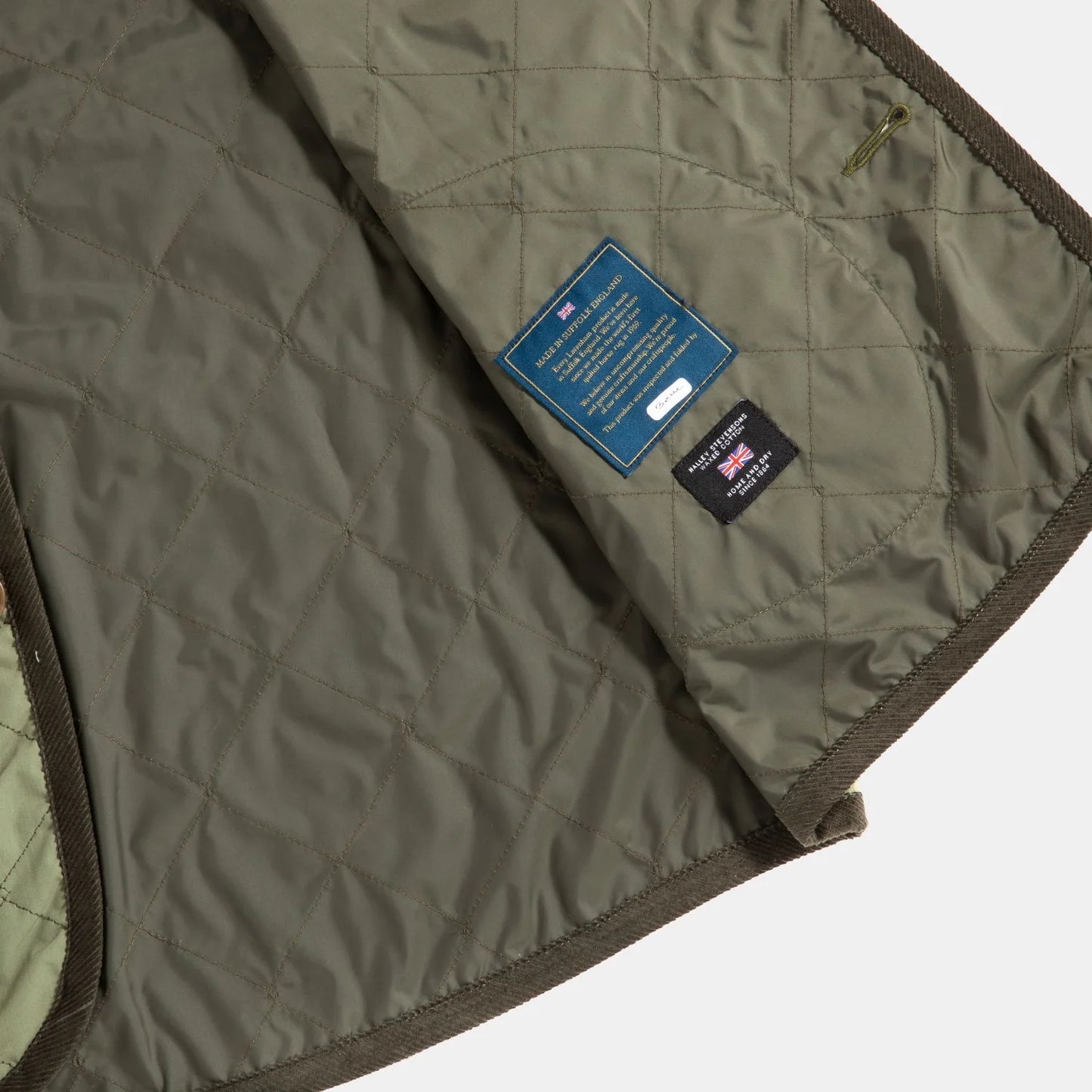 LVH Unwadded Lightweight Dry Waxed Cotton Gilet Army