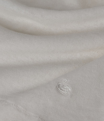 MERZB WLINEN03 Women's Relaxed Wide Fit Linen Organic Cotton Polo Shirt White