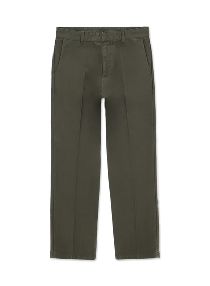 FTA Maine Reversed Cotton Canvas Trousers Green