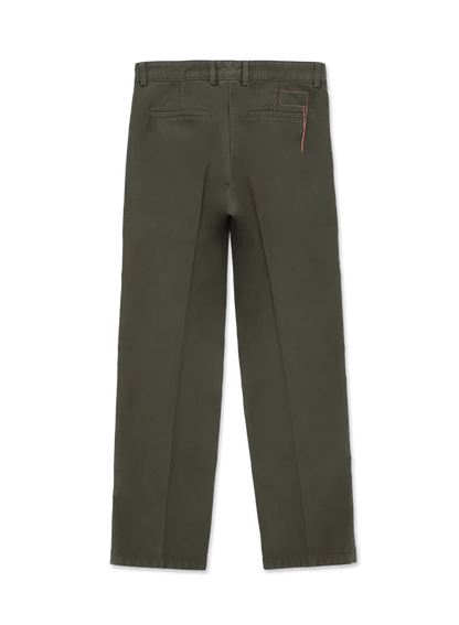 FTA Maine Reversed Cotton Canvas Trousers Green