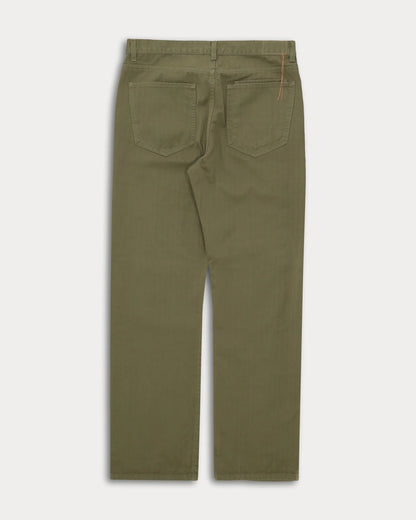 Fortela MCQUEEN Cotton Herringbone Trousers Sage