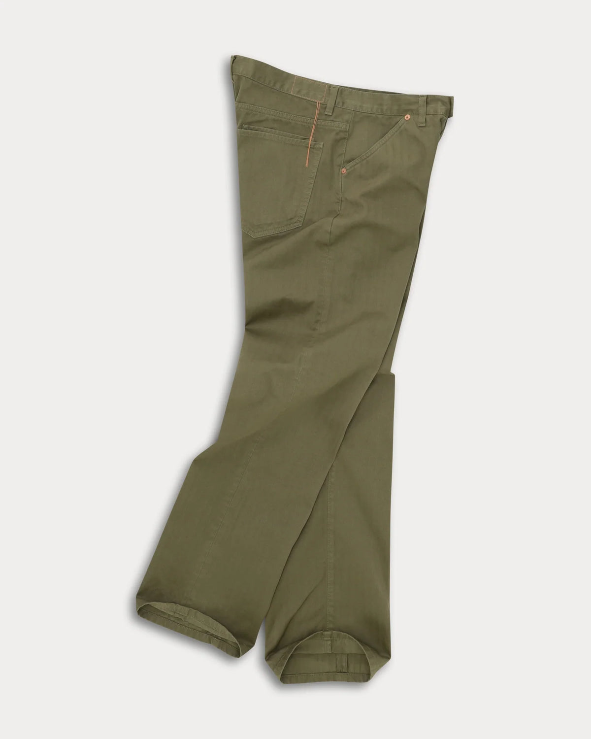 Fortela MCQUEEN Cotton Herringbone Trousers Sage