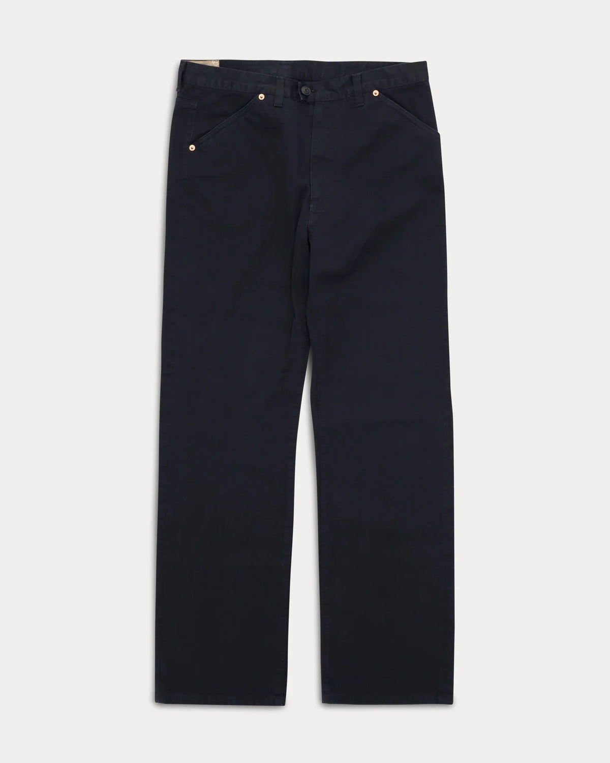Fortela MCQUEEN Cotton Herringbone Trousers Deep Blue